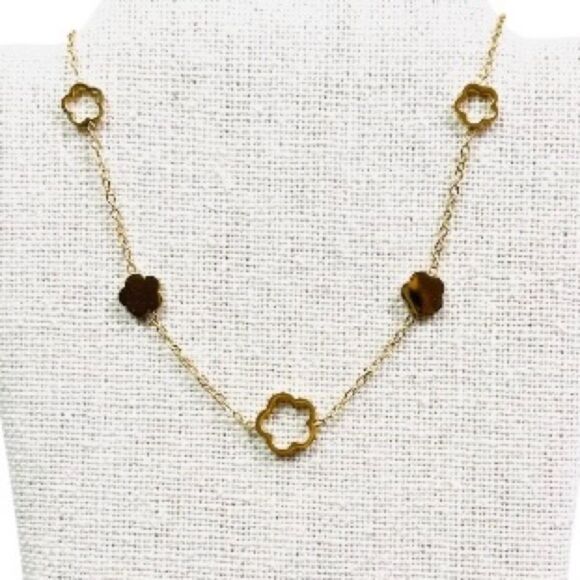 Gold Plated Clover Leaf Charm Bracelet - Picture 4 of 6